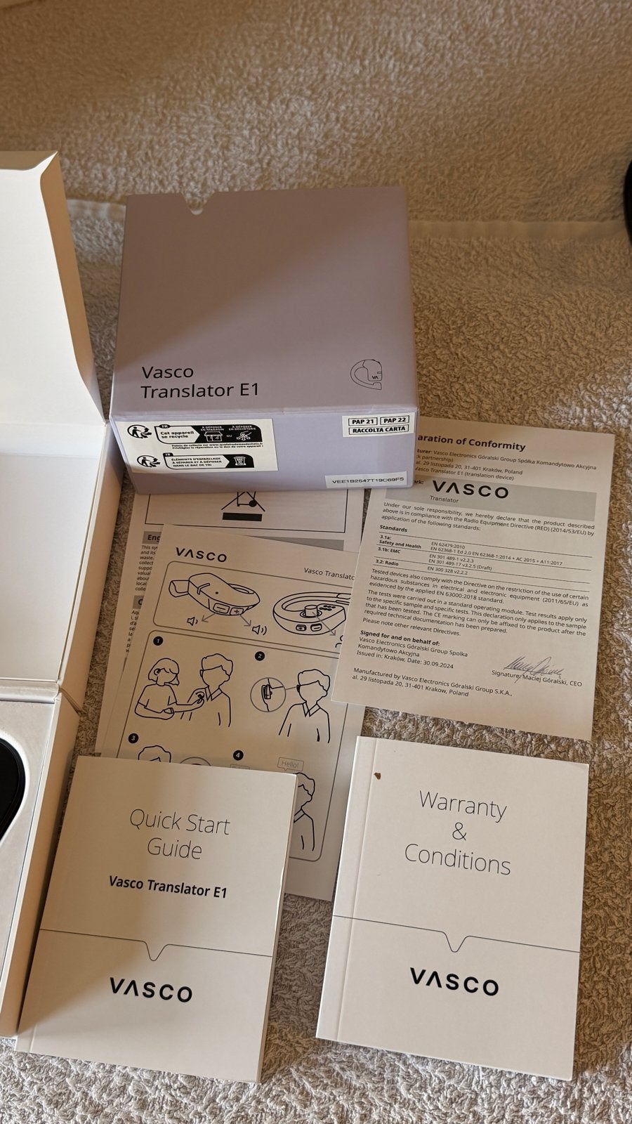 Vasco Translator E1 Vertaal Oortjes - Nieuwstaat, Ophalen, Zo goed als nieuw