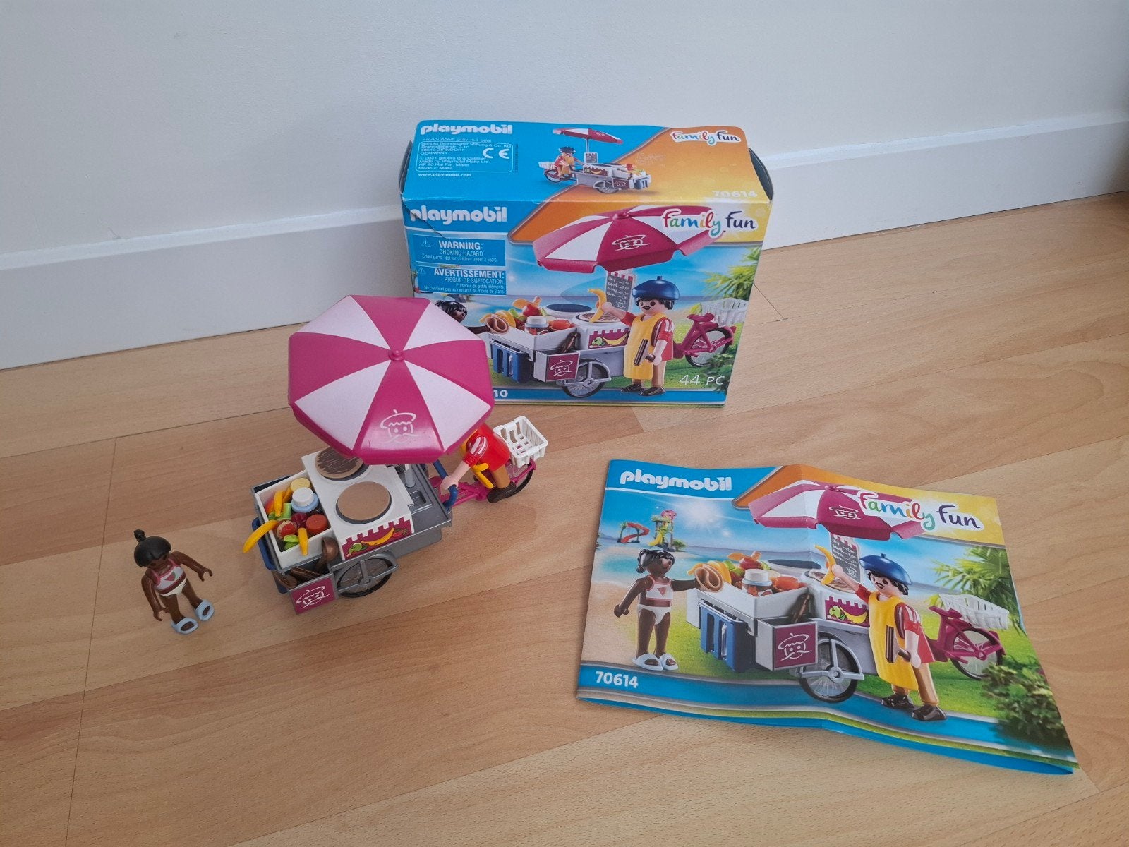 Playmobil Family Fun 70614 Crêpesfiets met 2 figuren, Complete set, Voertuig, Zo goed als nieuw, Family fun