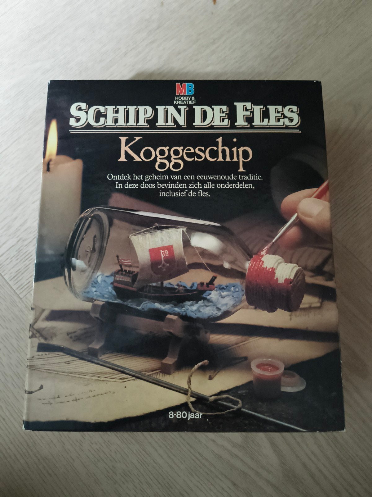 MB Schip in de Fles - Koggeschip modelbouwset, Ophalen of Verzenden, Gebruikt, 1:200 of kleiner, Overige merken