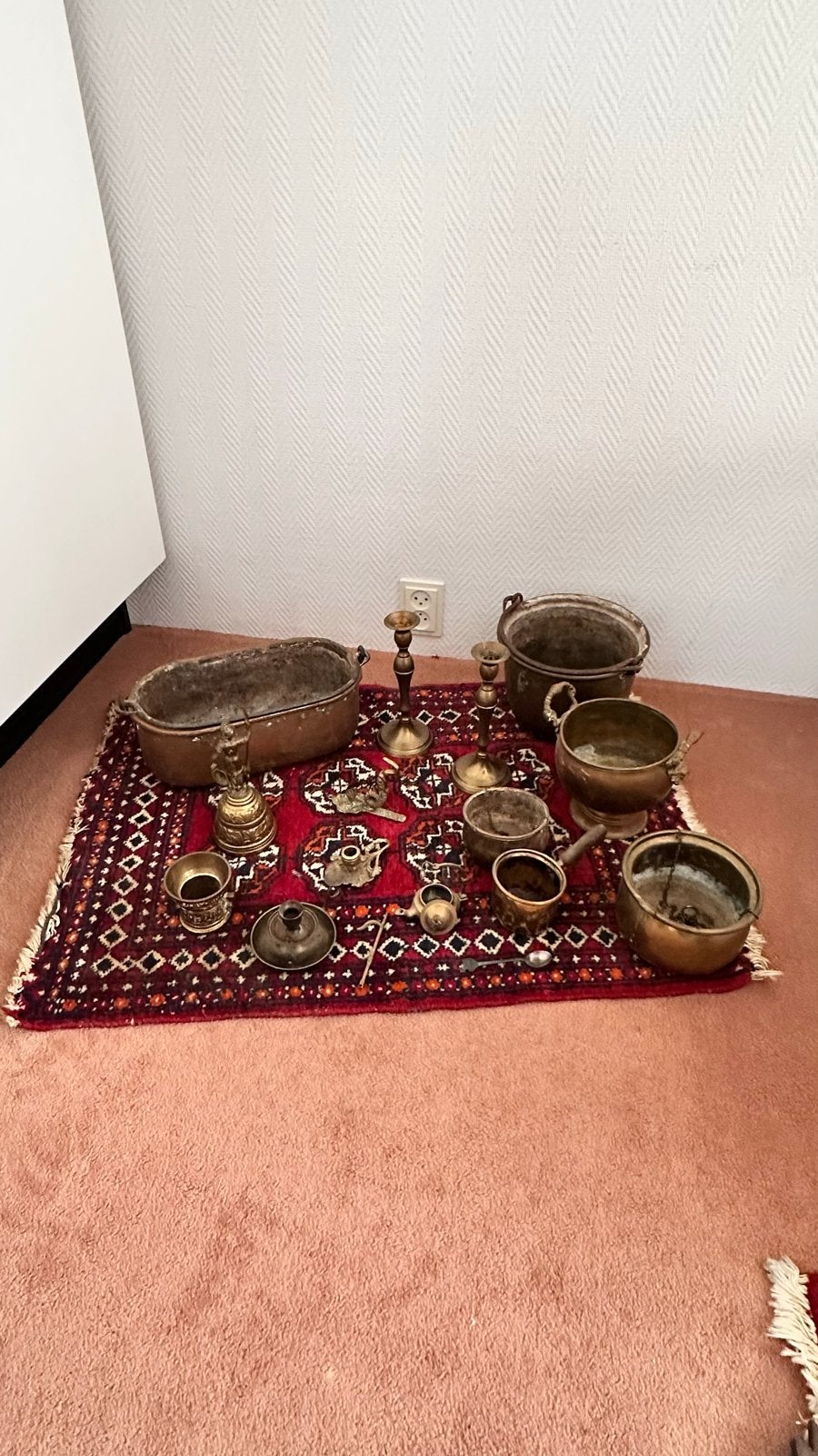 Diverse collectie antiek koper en brons, Ophalen of Verzenden, Brons