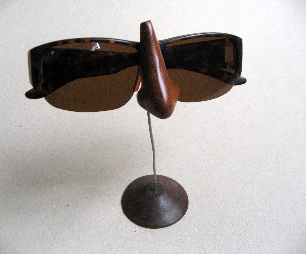 Houten neus brillenhouder/ standaard, Antiek en Kunst, Ophalen of Verzenden