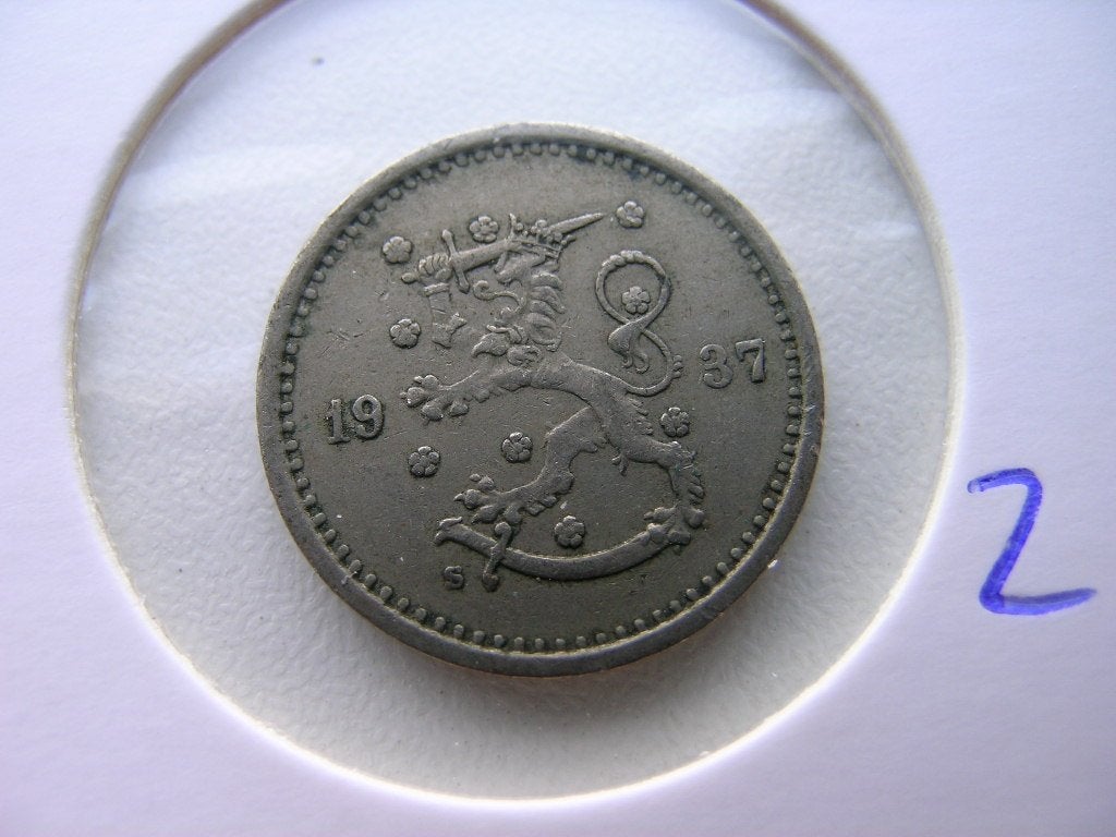 50 Pennia 1937 Finland (nr 2), Ophalen of Verzenden, Overige landen, Losse munt
