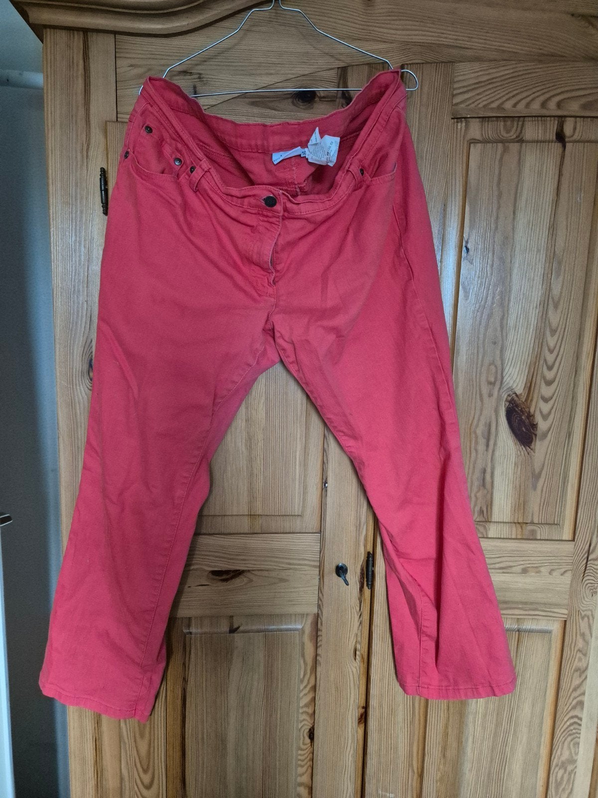 mooi lange roze broek met rits en knoop maat l 44, Maat 42/44 (L), Ophalen of Verzenden, Zo goed als nieuw, Roze