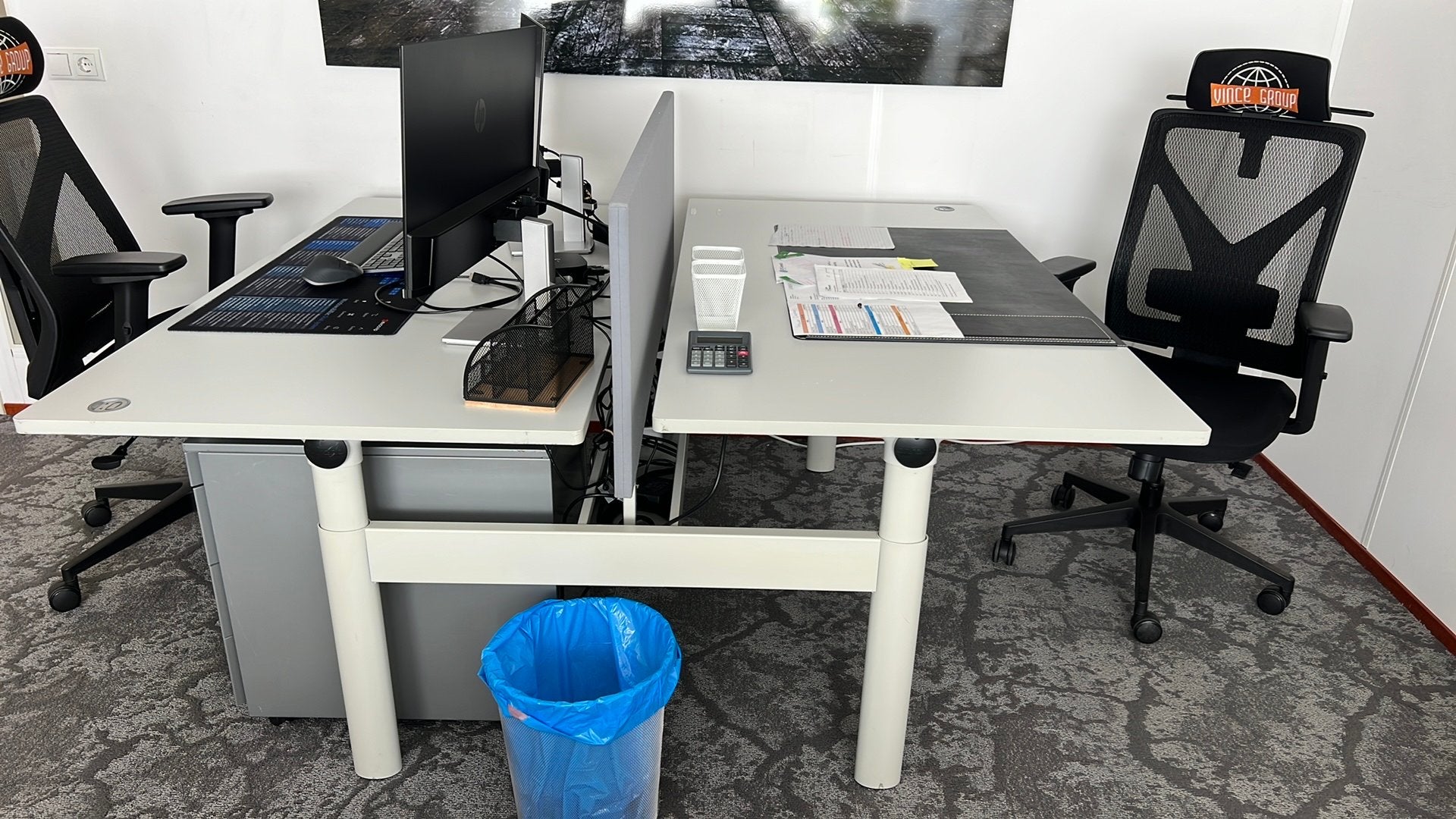 Burau tafel dubbel, Ophalen of Verzenden, Zo goed als nieuw, Rechthoekig, Overige materialen