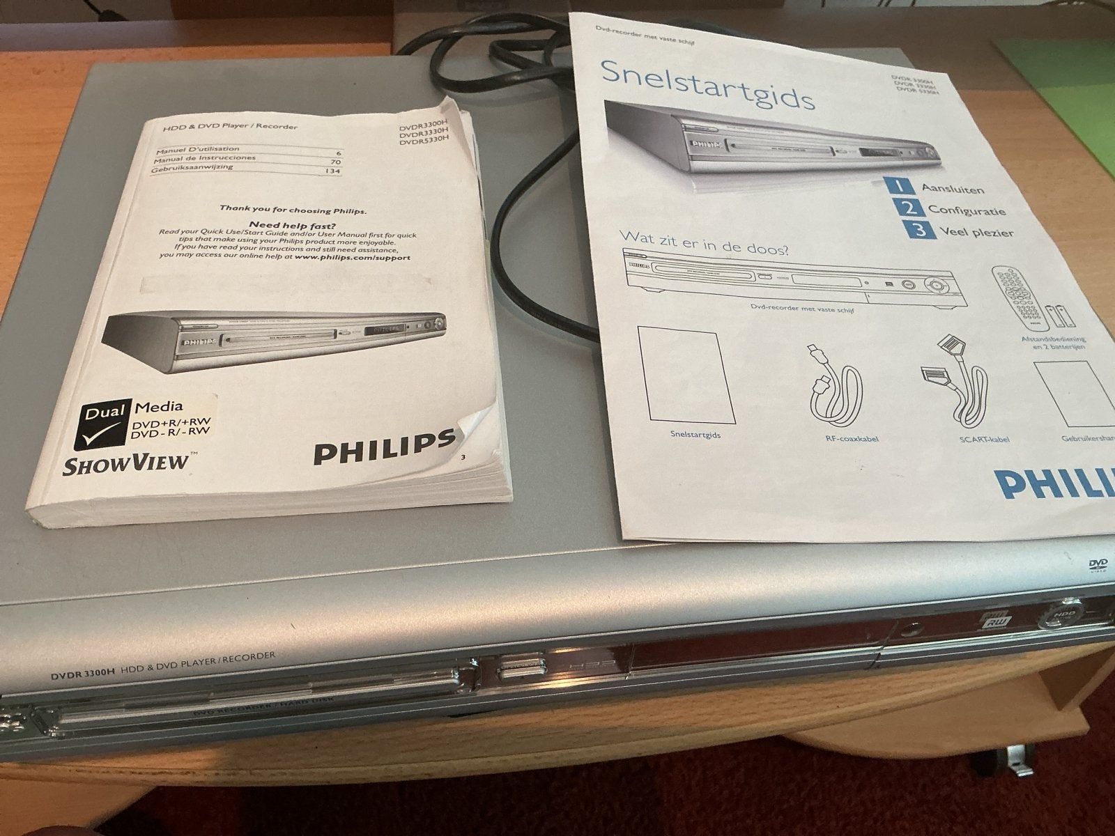 Philips DVDR3300H DVD Recorder met HDD, Ophalen, Philips, Gebruikt, Met harddisk