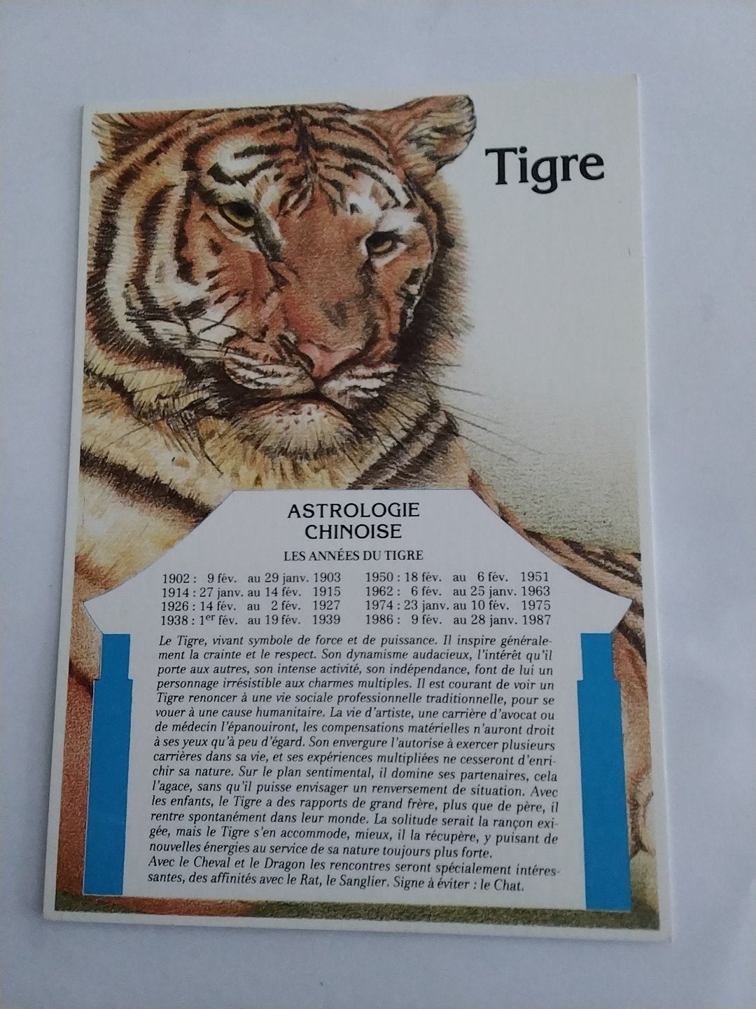 TIGRE. ASTROLOGE CHINOISE, Ophalen of Verzenden, Sterren en Beroemdheden