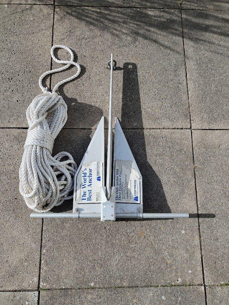 Fortress anker 3,2 kg + lijn, Watersport en Boten, Ophalen of Verzenden, Zo goed als nieuw, Overige typen