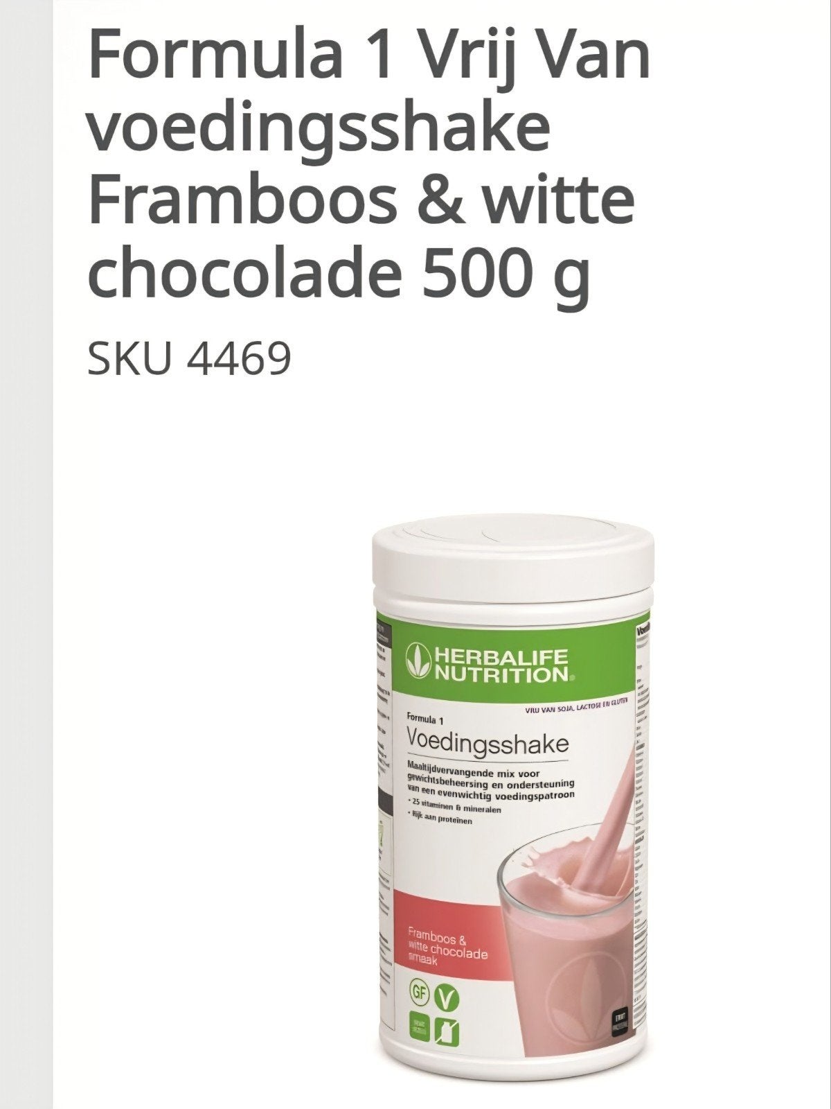 Herbalife shake, Ophalen of Verzenden, Nieuw, Wit