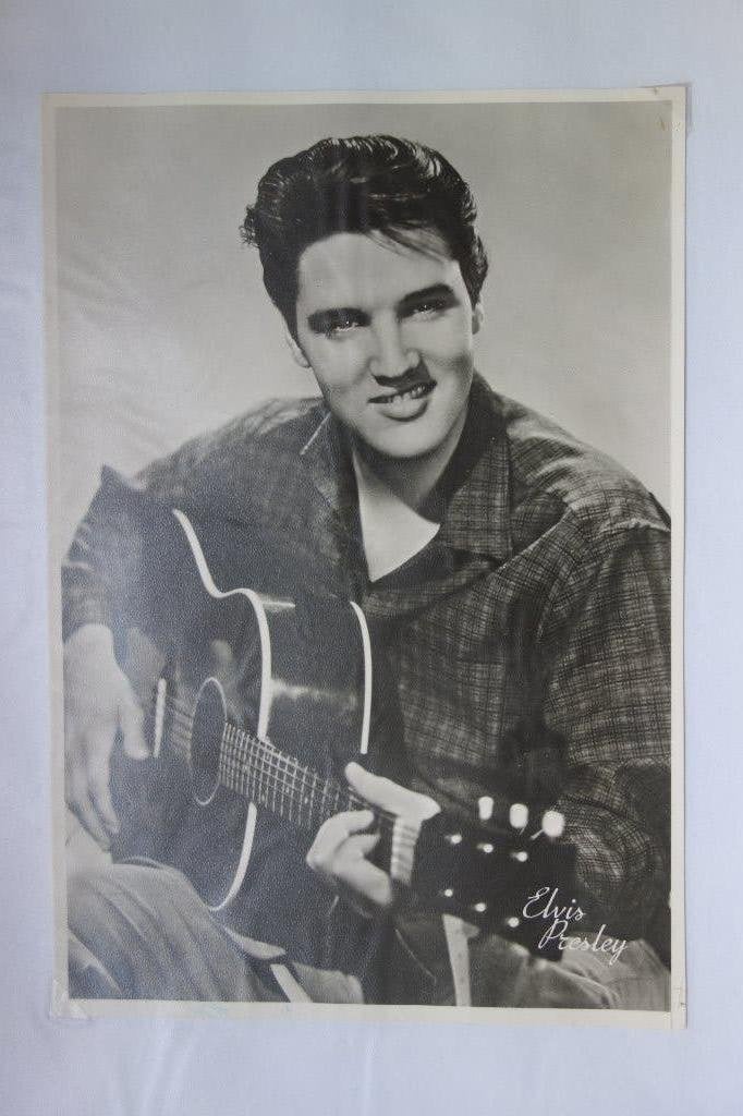 Elvis Presley briefkaart grootformaat, Ophalen of Verzenden, Zo goed als nieuw, Foto of Kaart