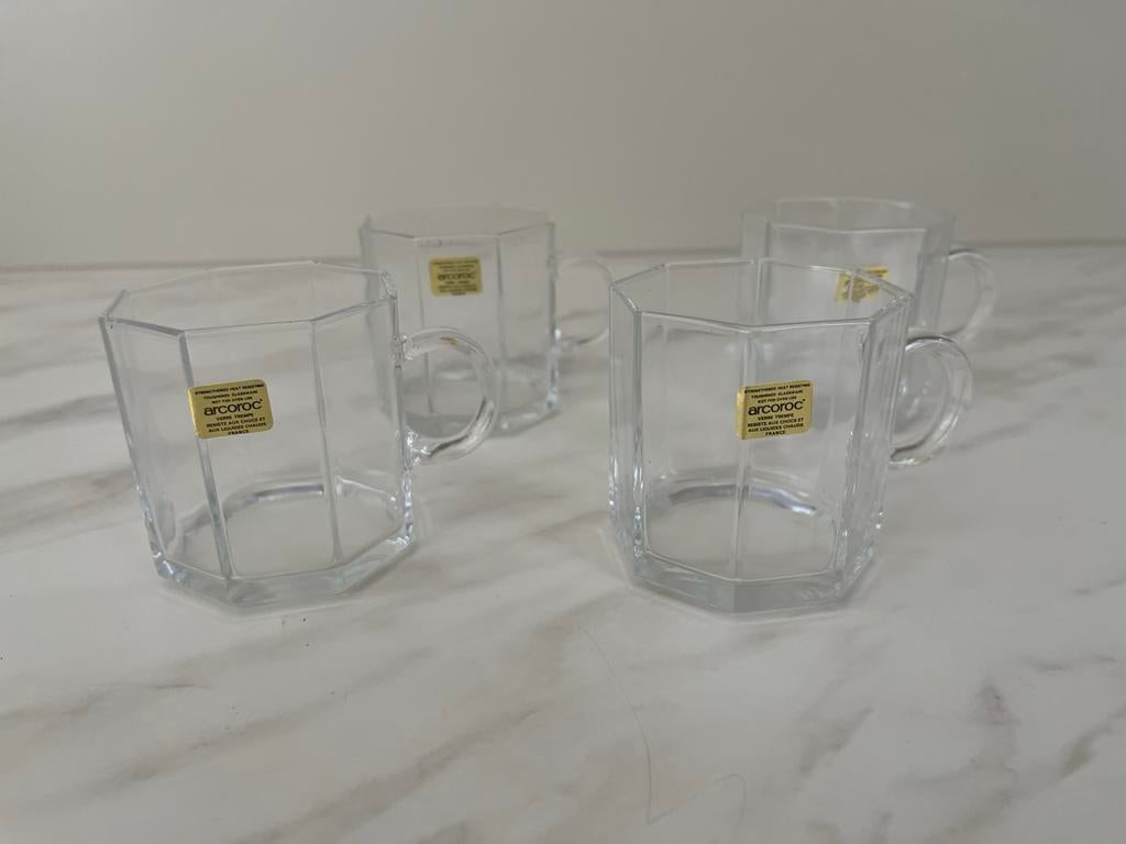 NIEUW: 4 Arcoroc France Octime koffie/thee mokken, Ophalen of Verzenden