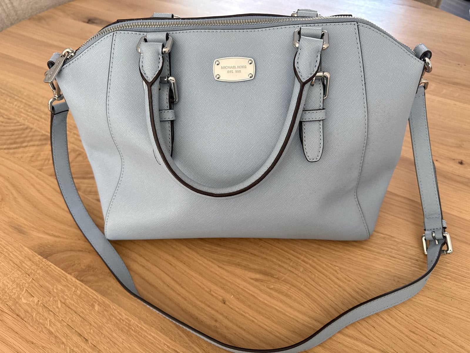 Originele Michael Kors handtas, Sieraden, Tassen en Uiterlijk, Ophalen, Zo goed als nieuw, Blauw, Schoudertasje
