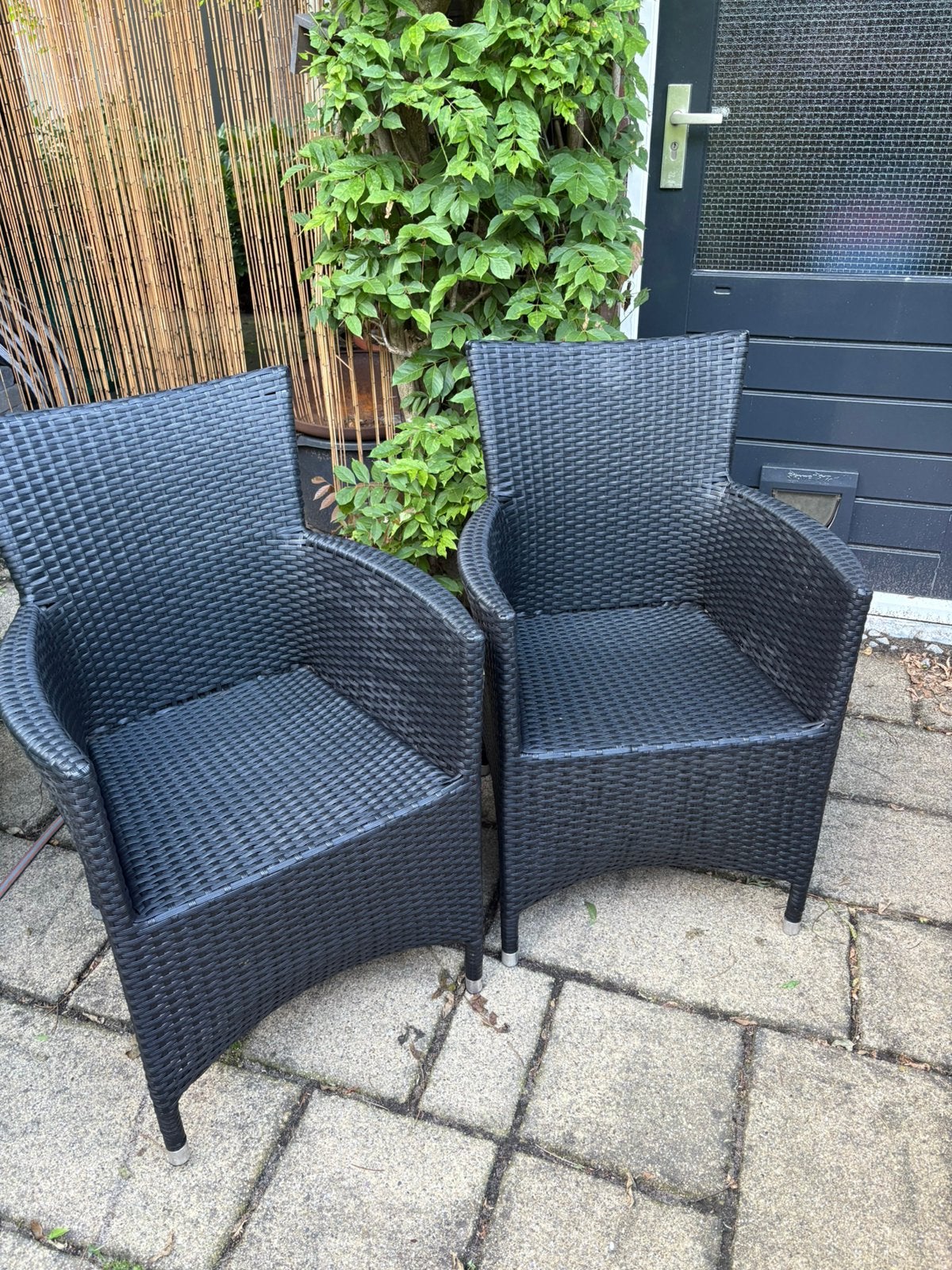 Wicker tuinstoelen 2 stuks, Tuin en Terras, Ophalen, Zo goed als nieuw, Wicker