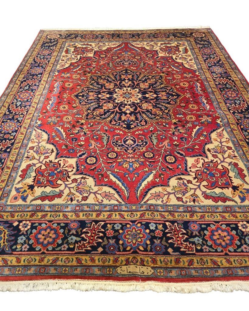 Groot Perzisch tapijt 350x250 wollen vloerkleed handgeknoopt, Huis en Inrichting, Stoffering | Tapijten en Kleden, 1185VB, De handelmaatschappij