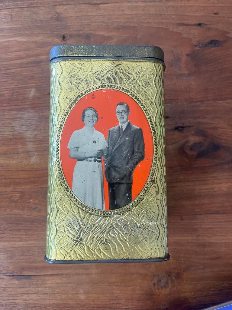 Vintage Blik Koninklijk Huis - Juliana en Bernhard, Ophalen of Verzenden, Gebruikt, Nederland, Overige typen