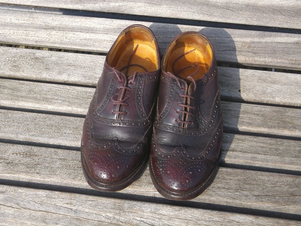 Bordeaux-rode brogues van Van Lier / maat 7, Ophalen of Verzenden, Zo goed als nieuw, Overige kleuren