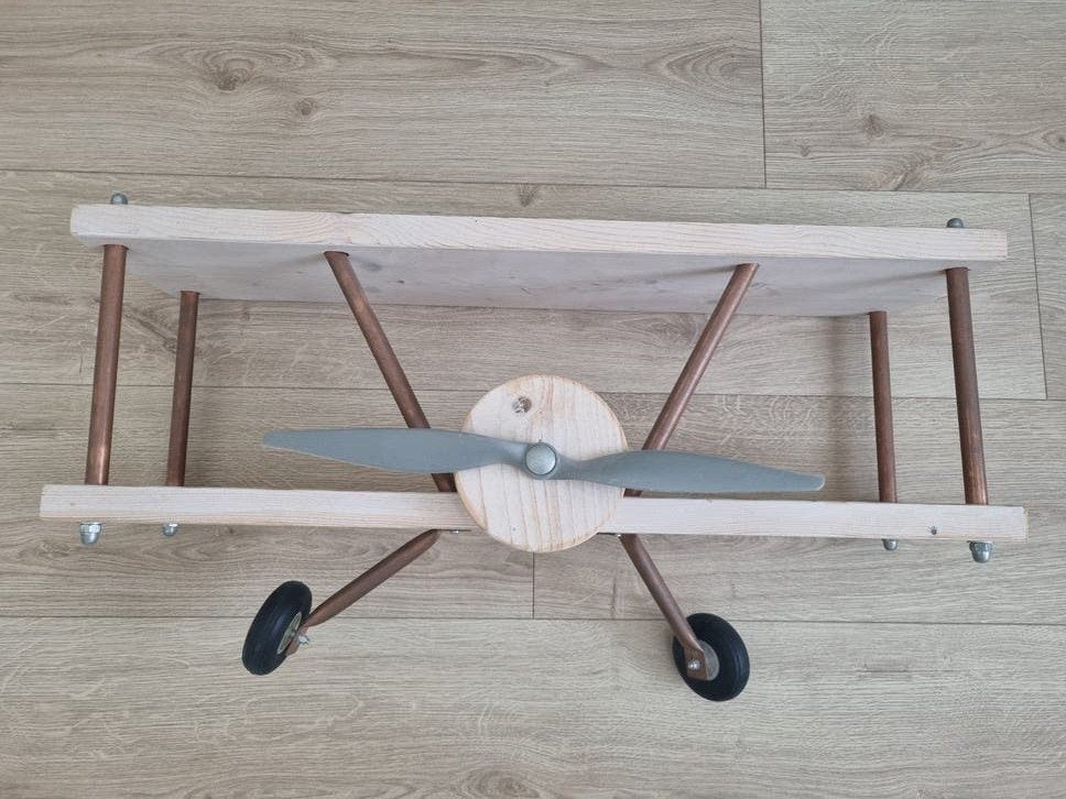 Houten schap / wandkastje vliegtuig, Overige kleuren, Ophalen of Verzenden, Zo goed als nieuw, Wanddecoratie