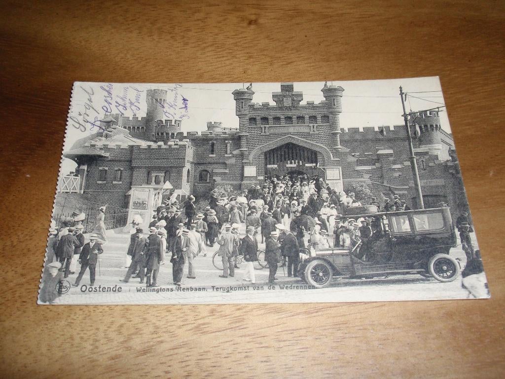 Feldpost Oostende Renbaan Volk Auto Belgie, Verzenden, Voor 1920, Gelopen, West-Vlaanderen