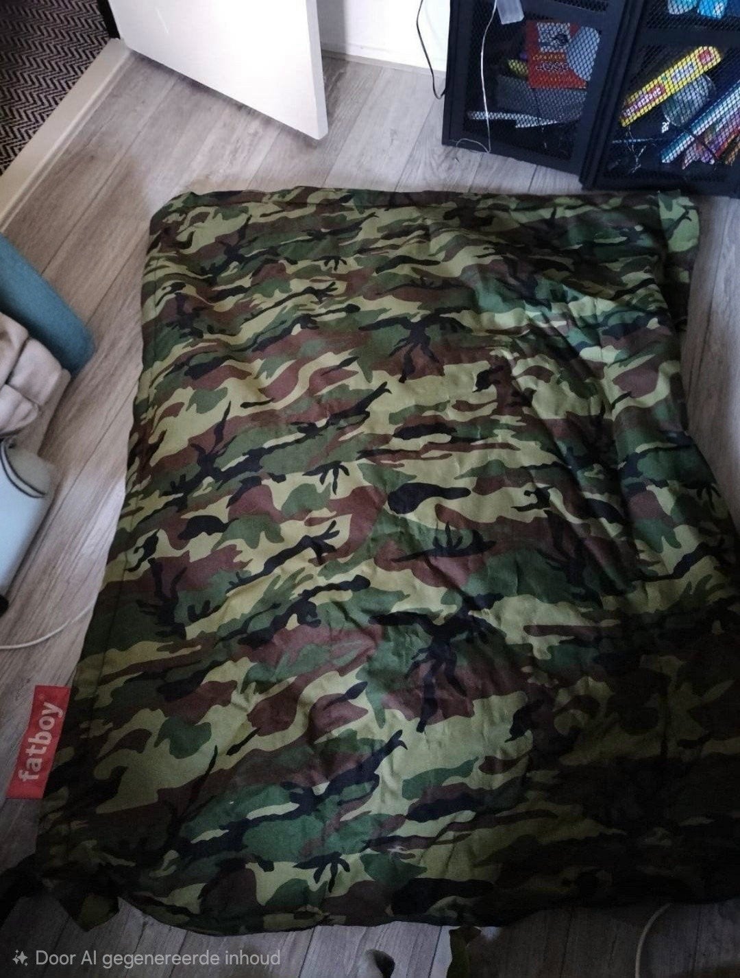 Fatboy zitzak camouflage 170x120 cm, Ophalen, Zo goed als nieuw, Meerkleurig, Zitzak