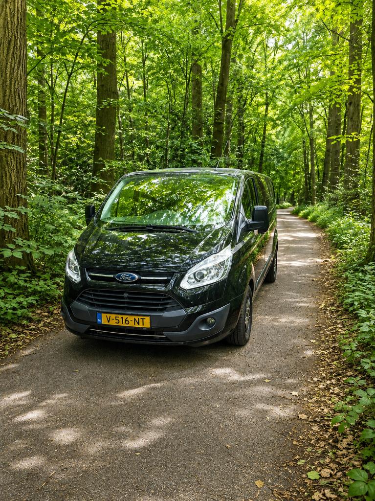 Ford Transit Custom GB 2.0 Tdci 170PK 310 L2h1 Automaat 2018, Stof, 4 cilinders, Zwart, 14 km/l
