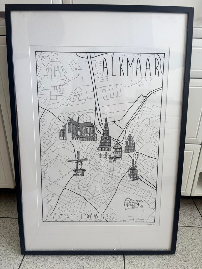Poster ALKMAAR, Antiek en Kunst, Ophalen