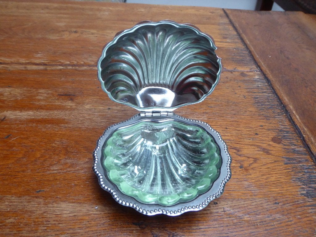 Vintage kaviaarschaaltje, schelp, Antiek en Kunst, Ophalen of Verzenden