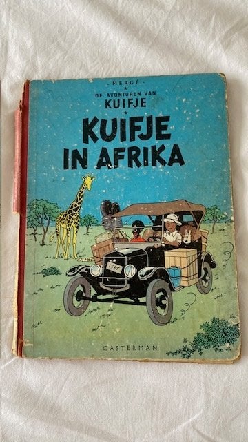 Stripboek Kuifje in Afrika uitgebracht tussen 1956 en 1958, Boeken, Eén stripboek, Ophalen of Verzenden, Gelezen