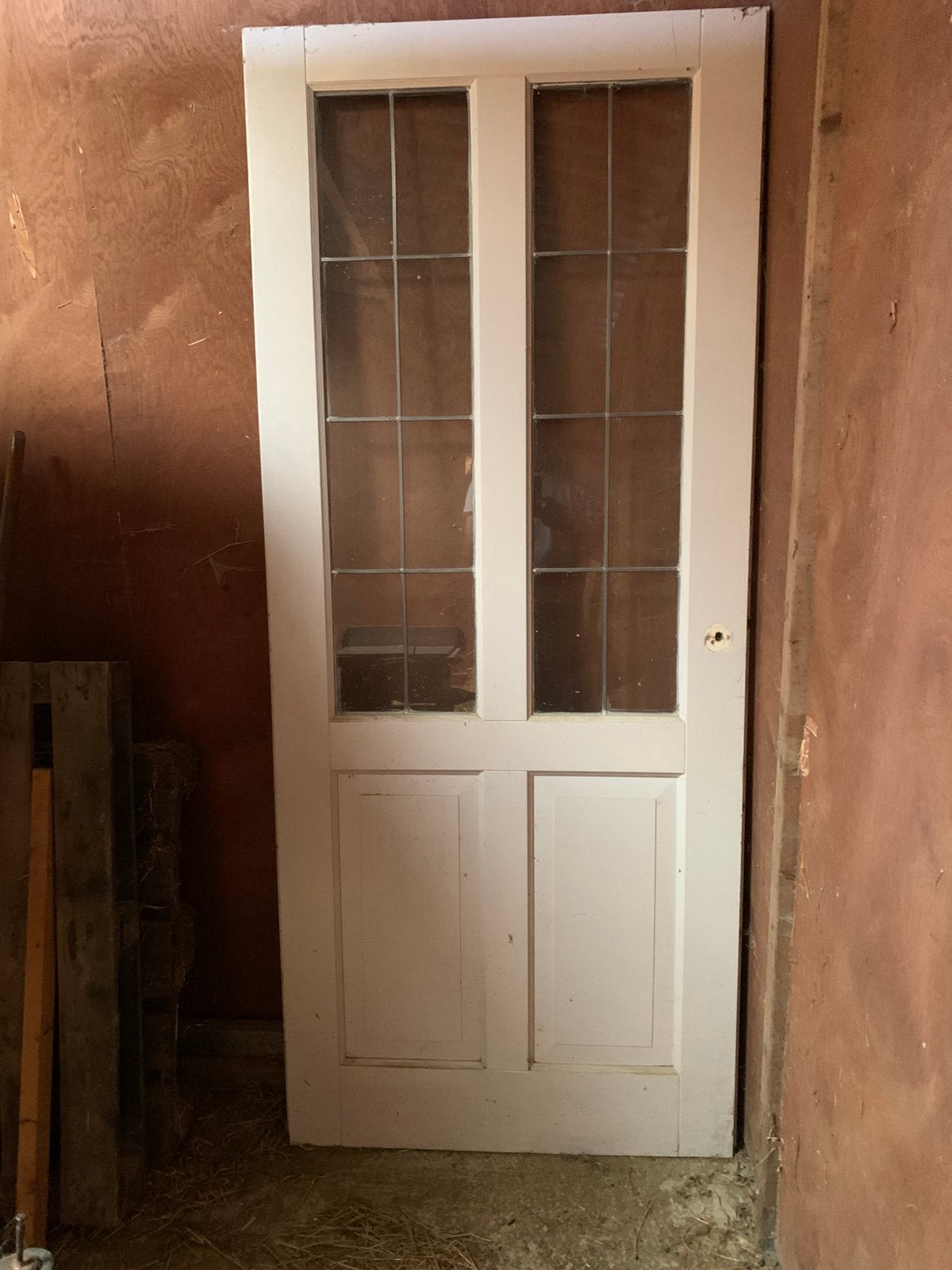 Hardhouten opdek deur, Ophalen, 200 tot 215 cm, Glas, Buitendeur