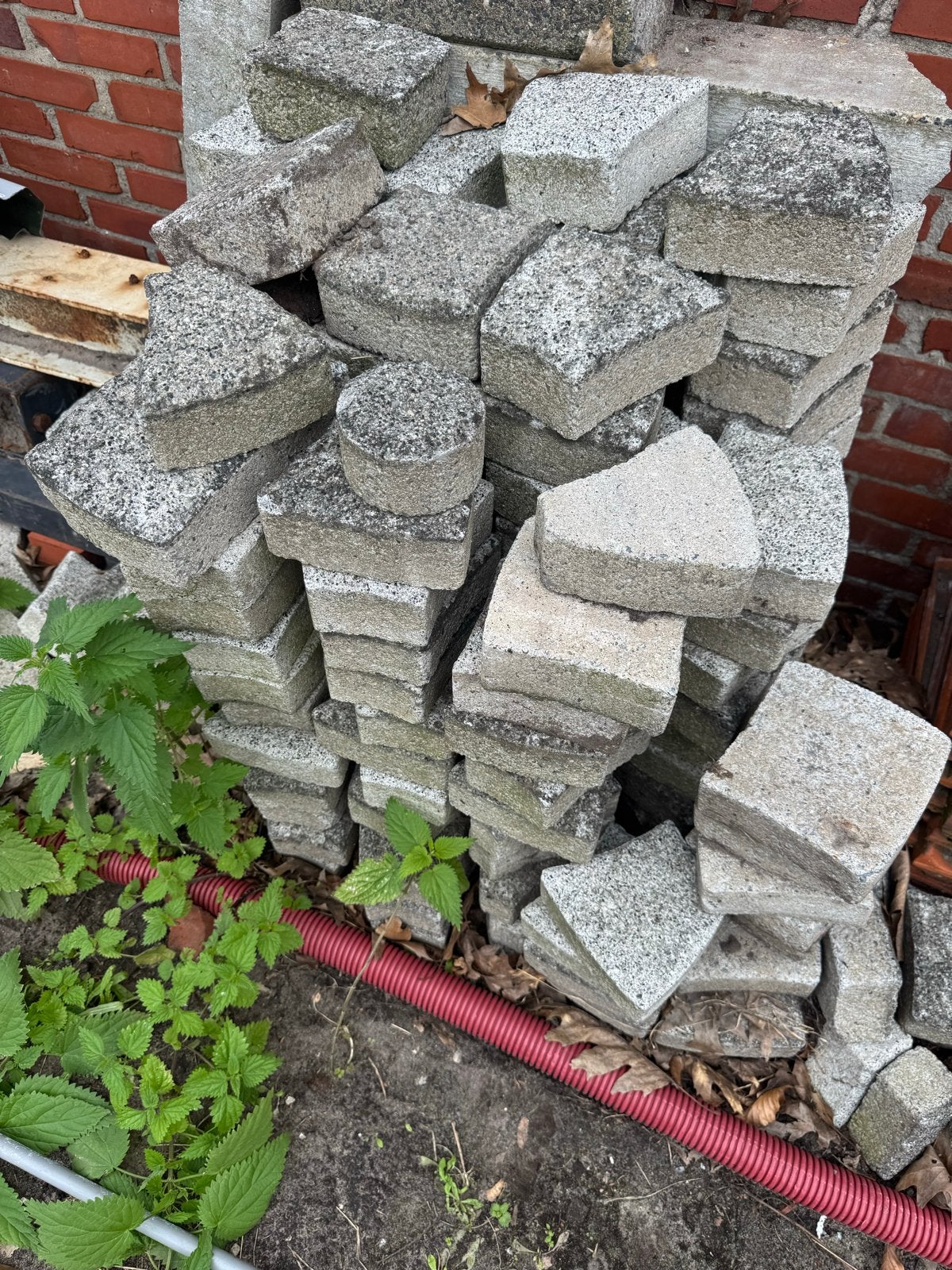 Betonnen terrastegels voor cirkelpatroon, Tuin en Terras, Tegels en Klinkers, Ophalen, Gebruikt, Minder dan 5 m², Beton