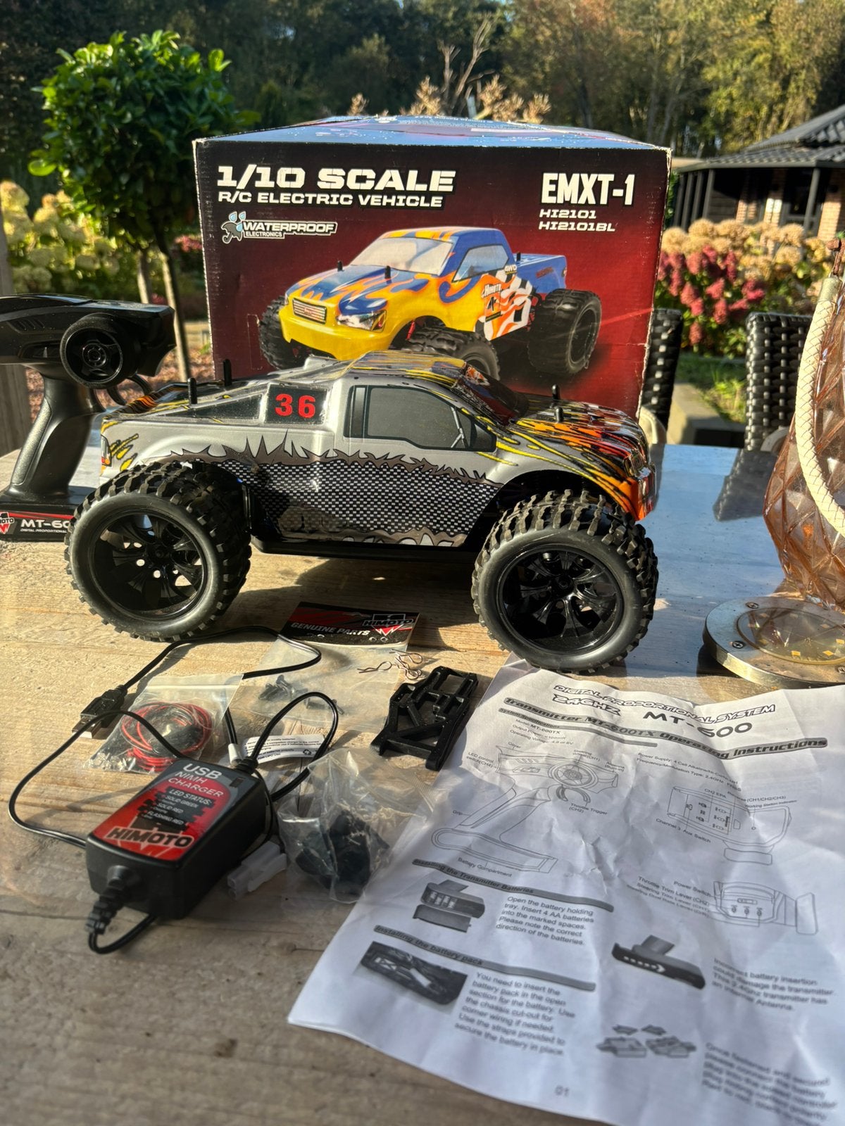 Himoto 1:10 rc auto zgan rtr, Zo goed als nieuw, Onderdeel, RTR (Ready to Run), Overige schalen