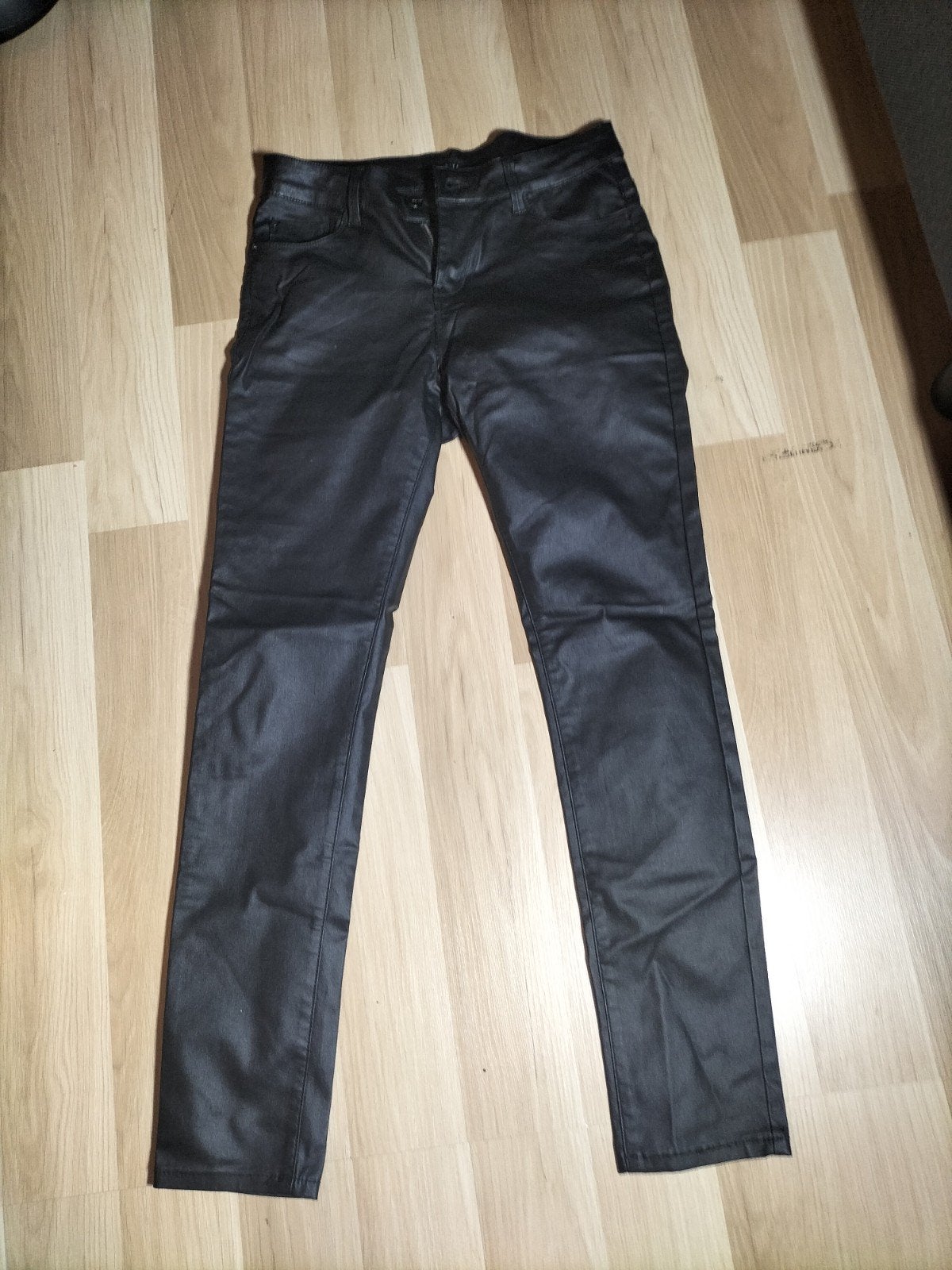 waxed broek zwart, Maat 38/40 (M), Zwart, Ophalen of Verzenden, Zo goed als nieuw