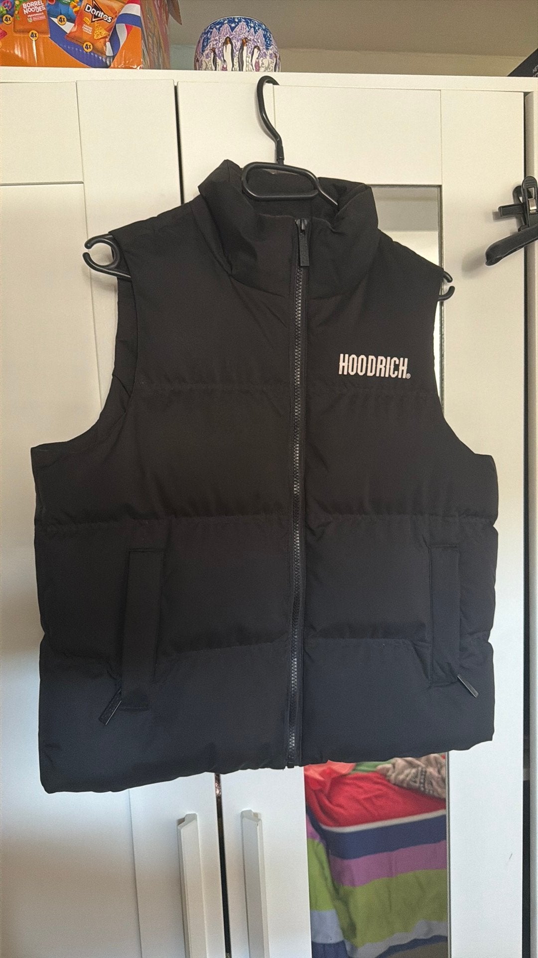 hoodrich bodywarmer, Ophalen, Zo goed als nieuw, Maat 46 (S) of kleiner, Zwart