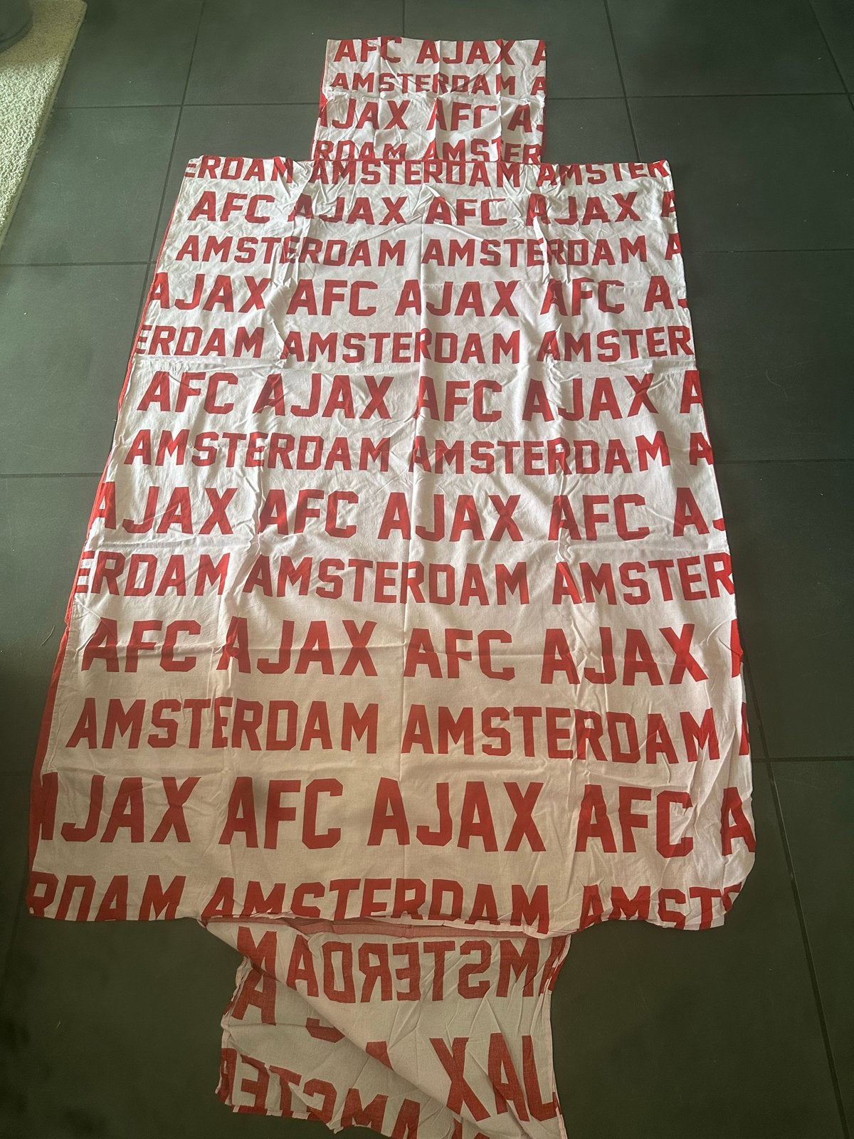 Ajax Amsterdam Dekbedovertrek - Rood/Wit, Ophalen of Verzenden, Zo goed als nieuw, Ajax