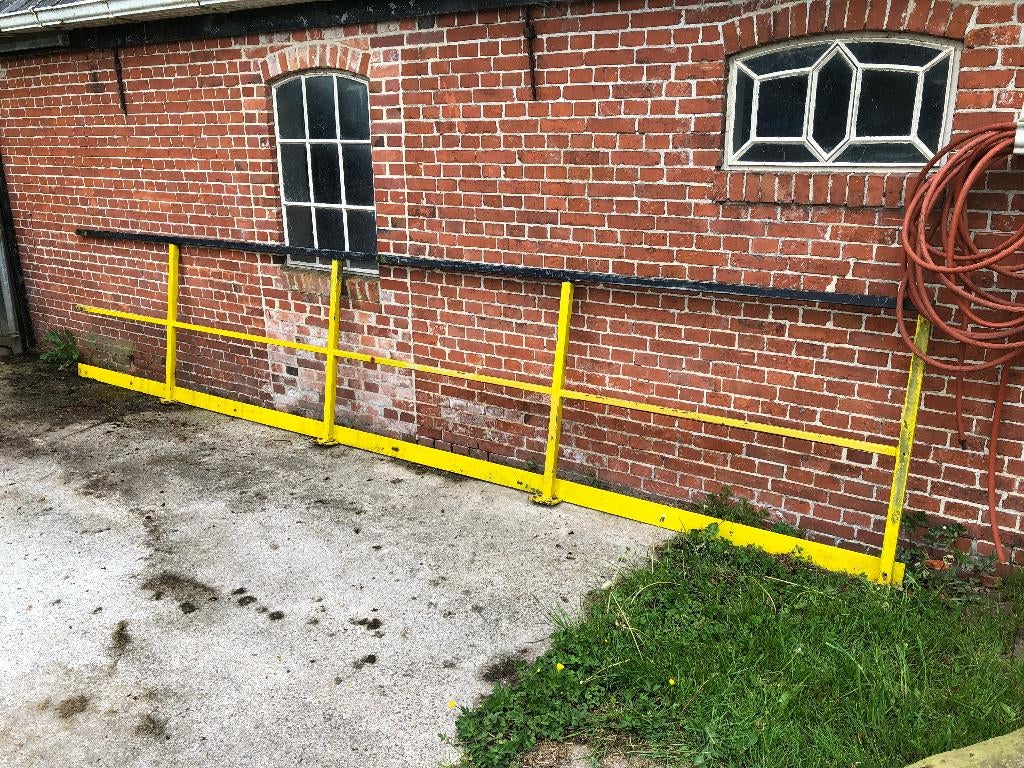 Mooi industrieel stalen hekwerkdeel / ballustrade, Ophalen, Gebruikt, IJzer, Overige typen