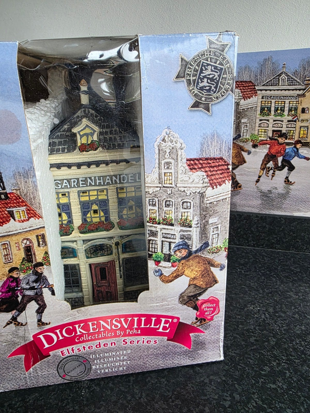 3 Elfstedentocht Bolsward Franeker Dickensville kersthuisjes, Diversen, Ophalen, Gebruikt