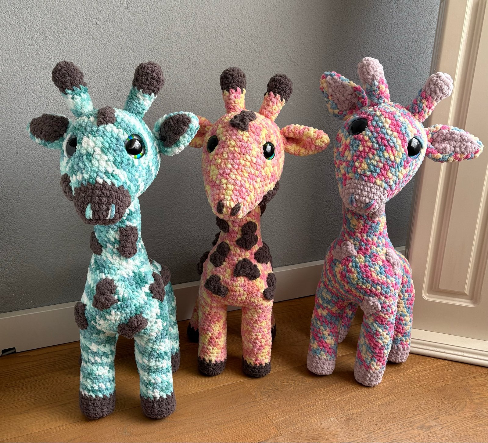 Unieke handgemaakte gehaakte giraffen knuffels, Kinderen en Baby's, Speelgoed | Knuffels en Pluche, Overige merken, Giraf, Nieuw