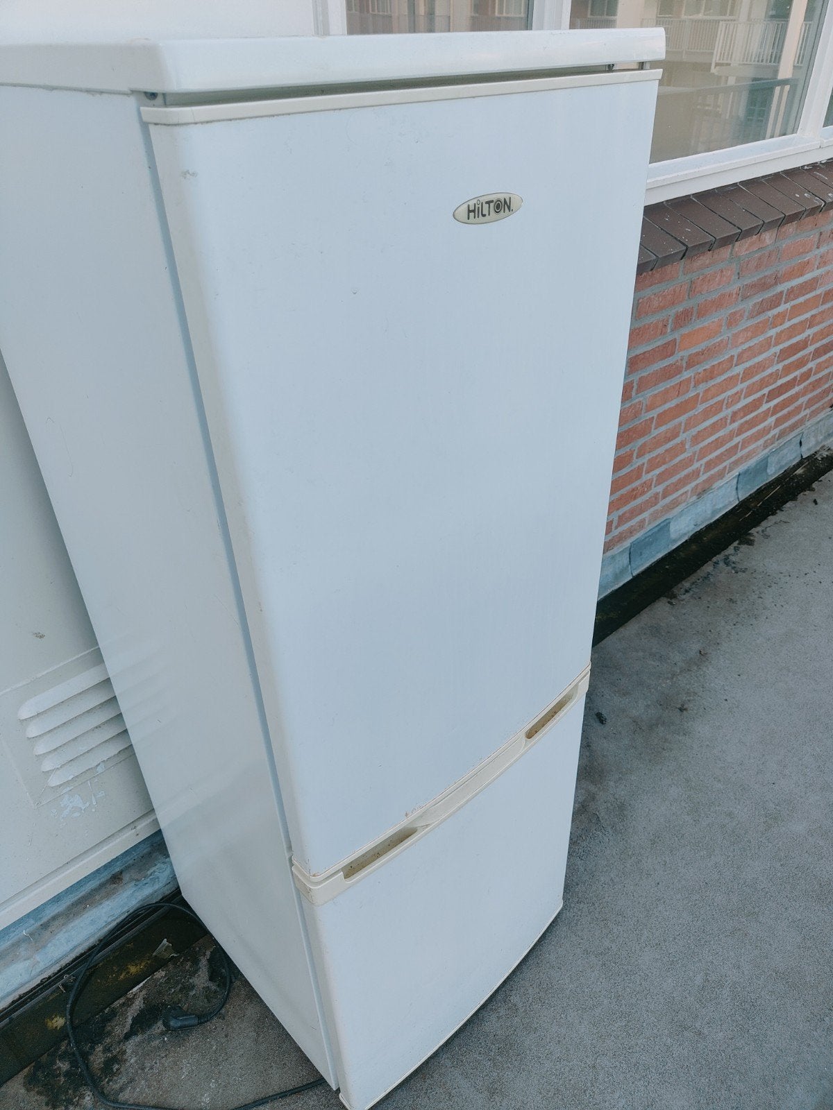 Hilton Koelkast met vriesvak - Wit, Ophalen, Gebruikt, 120 tot 140 cm, 100 tot 150 liter