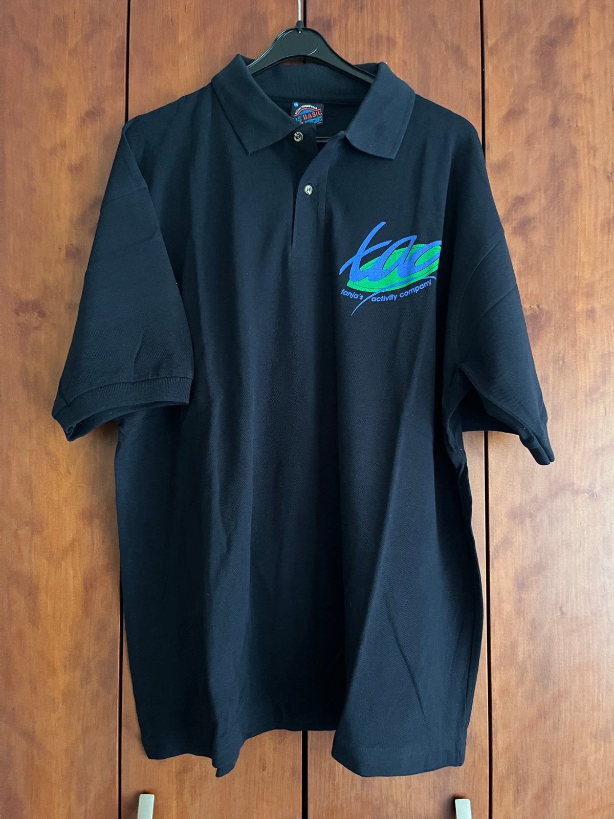 4 Donkerblauwe Polo's met Bedrijfslogo - Maat XXL, Ophalen of Verzenden, Zo goed als nieuw, Overige maten, Blauw