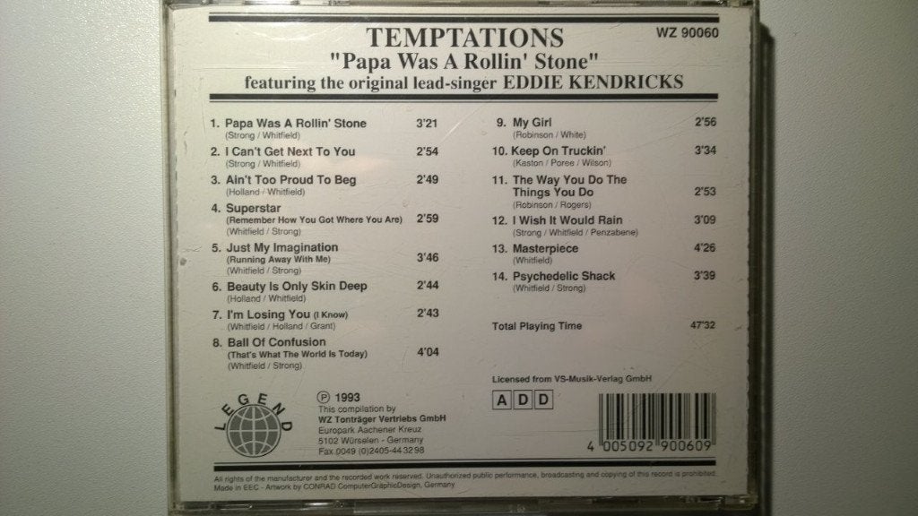 The Temptations - Papa Was A Rollin' Stone, Ophalen of Verzenden, Zo goed als nieuw, Soul, Album
