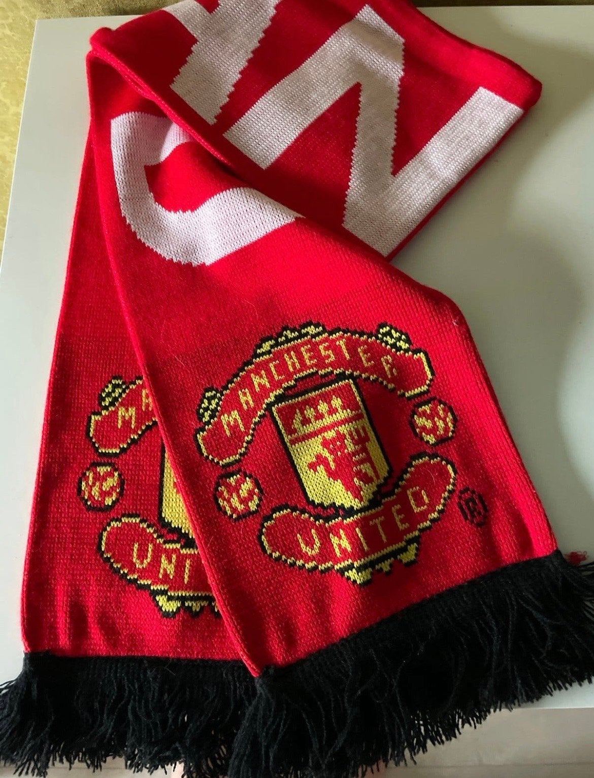 Manchester United sjaal - Rood/Wit, Verzamelen, Ophalen of Verzenden, Zo goed als nieuw