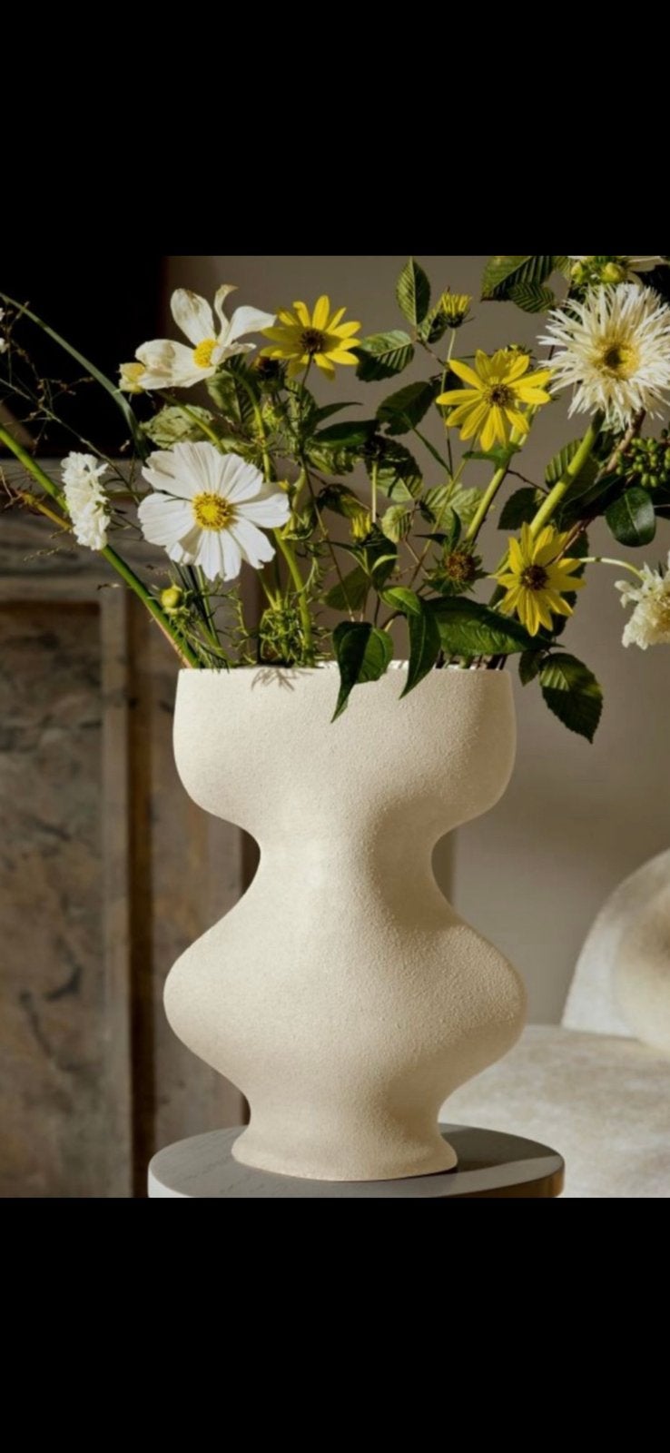 H&M Home vaas, Ophalen, Gebruikt, Beige, Overige vormen