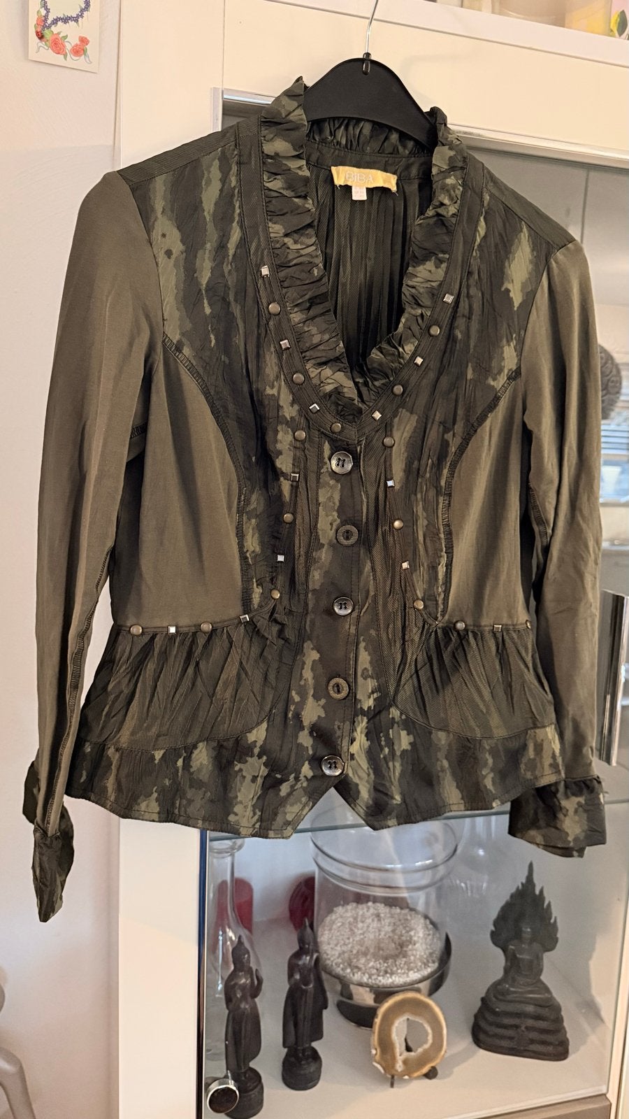 Biba Jasje Groen Camouflage Look Maat 40/42, Ophalen of Verzenden, Zo goed als nieuw, Maat 38/40 (M), Groen