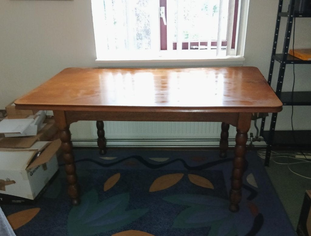 Eiken tafel, Huis en Inrichting, Tafels | Eettafels, Gebruikt, Eikenhout, 50 tot 100 cm, Vijf personen of meer