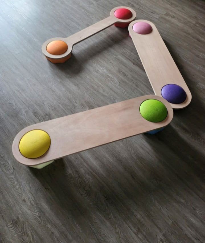 Balansplank set 2 houten planken, 18 mm d, Kinderen en Baby's, Speelgoed | Houten speelgoed, Ophalen, Nieuw, Overige typen