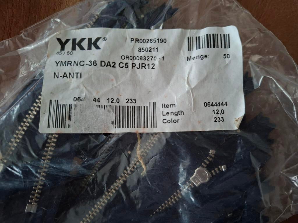 50 YKK ritsen donkerblauw 12 cm - Nieuw, Hobby en Vrije tijd, Naaien en Fournituren, Ophalen of Verzenden, Nieuw, Rits of Sluiting