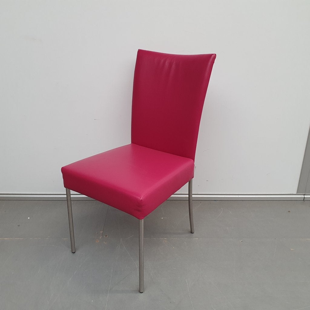 Bert Plantagie eetkamer / vergaderstoel - fuchsia lederen b, Niet ingevuld, Gebruikt, Niet ingevuld, Niet ingevuld