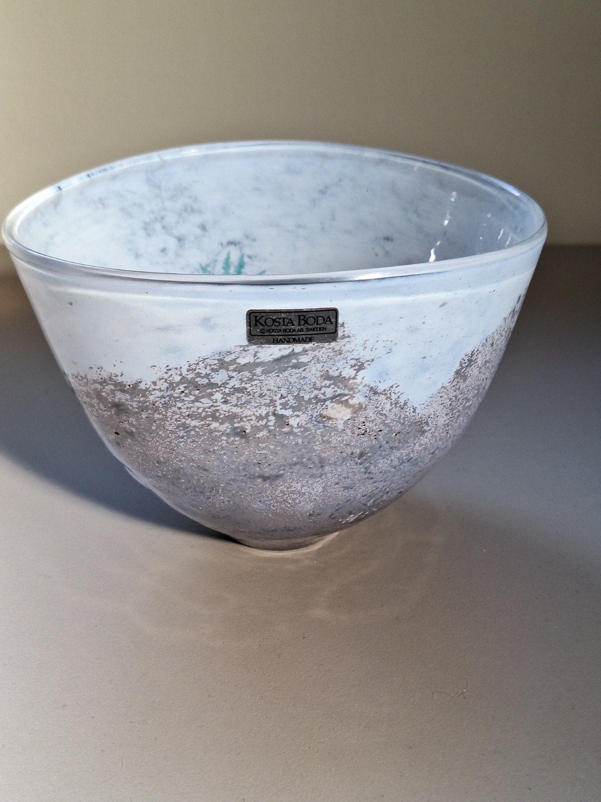 Kjel engman-Kosta Boda-Lava serie-glazen kom-gesigneerd, Ophalen of Verzenden