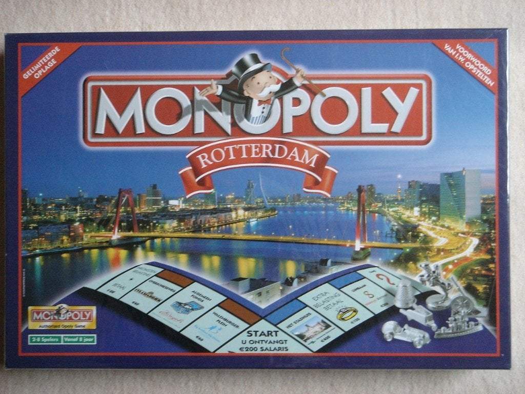LEUK: Monopoly: Rotterdam - Gelimiteerde oplage, Hobby en Vrije tijd, Een of twee spelers, Ophalen of Verzenden, Zo goed als nieuw
