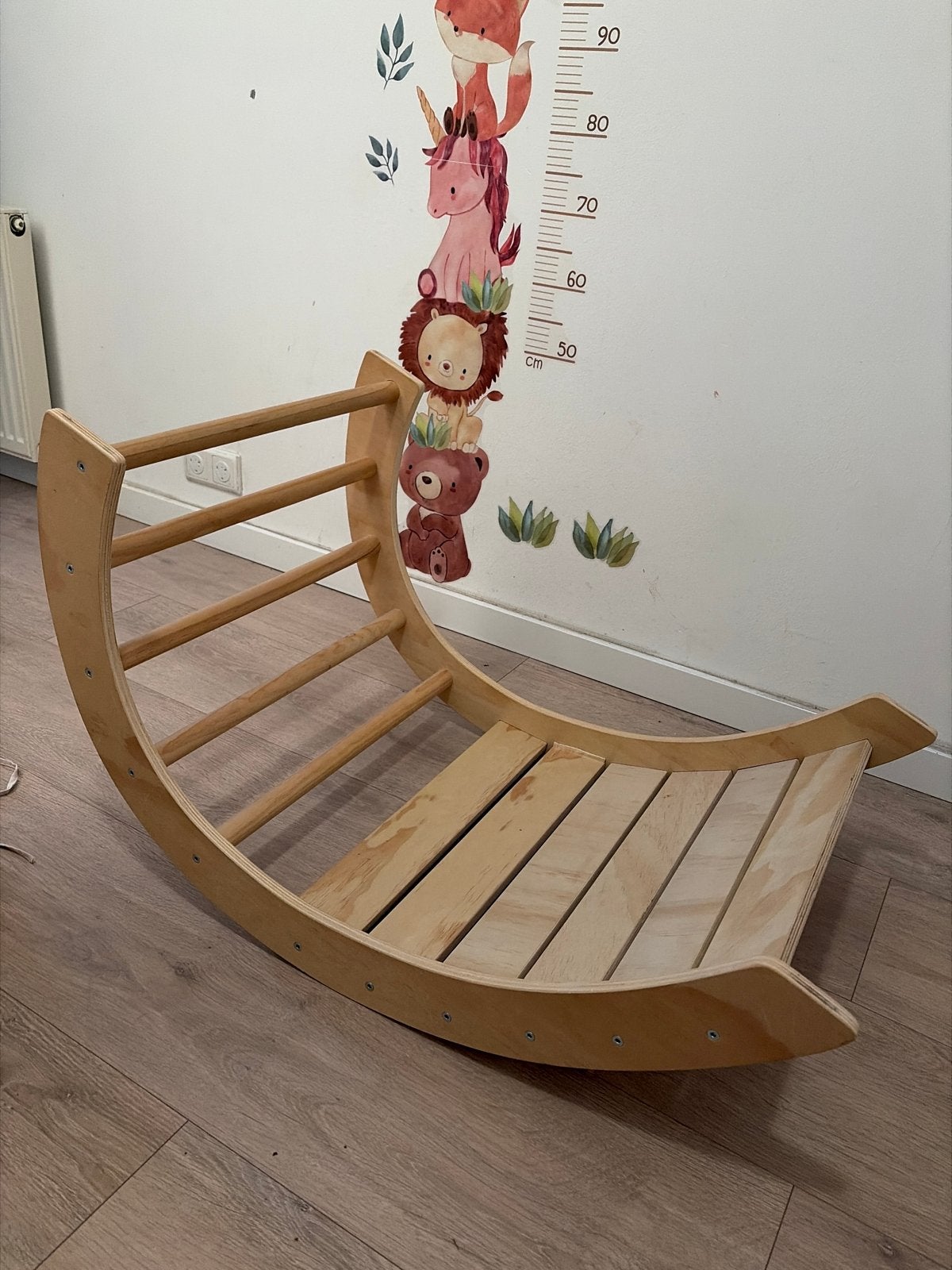 Houten Klimboog / Montessori Klimrek met Kussen, Ophalen of Verzenden, Zo goed als nieuw, Klimwand