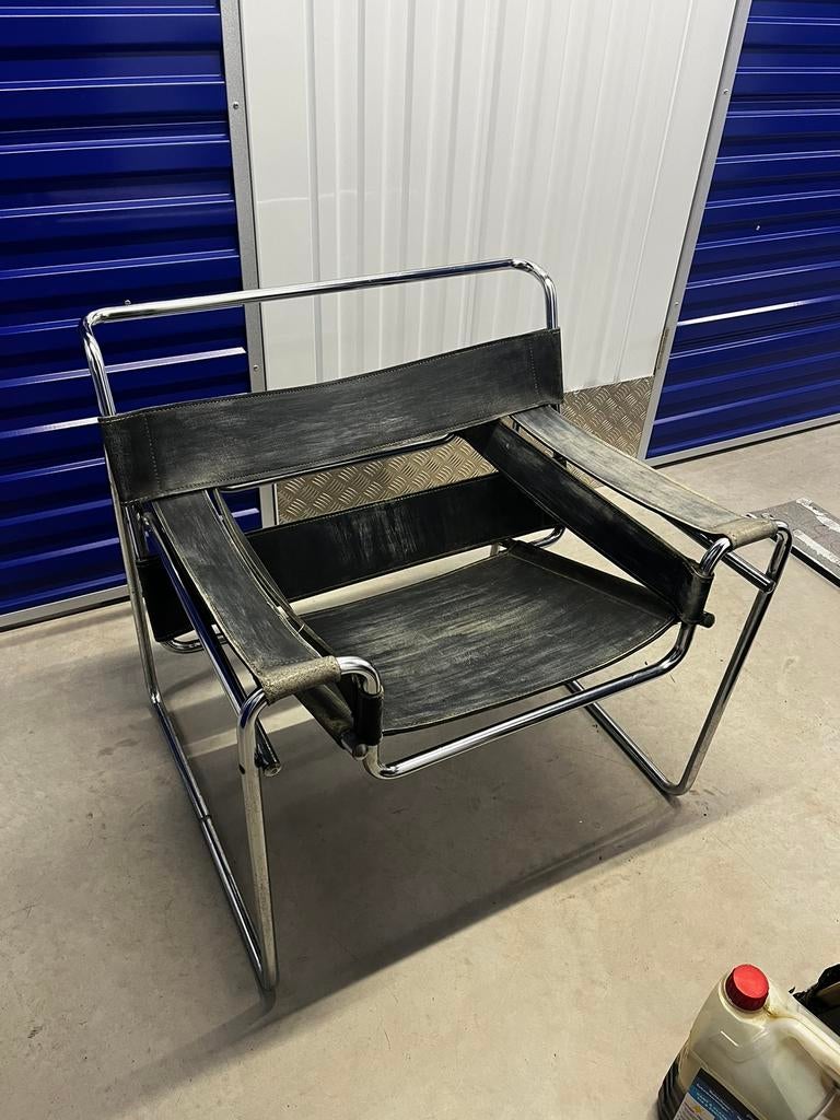 Wassily chair Marcel brauer, Ophalen, Gebruikt, Zwart, Leer