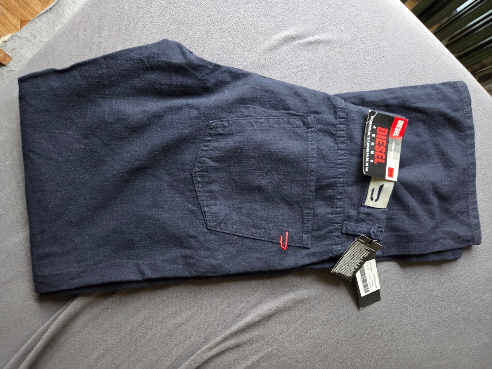 Nieuwe Diesel Linnen Jeans W33 L32 - Donkerblauw, Diesel, Blauw, Nieuw, Ophalen of Verzenden